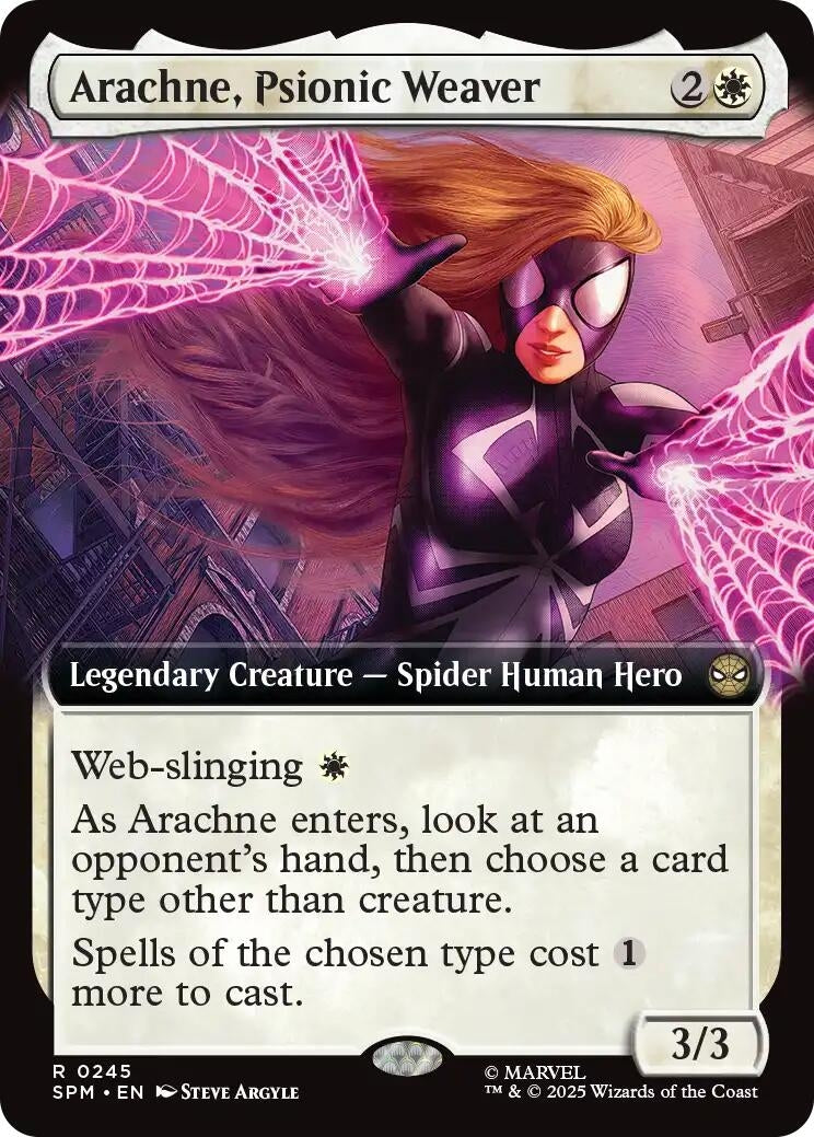 Image for Arachne, Psionic Weaver (Extended Art) (245) (Marvel's Spider-Man) - Magic: The Gathering