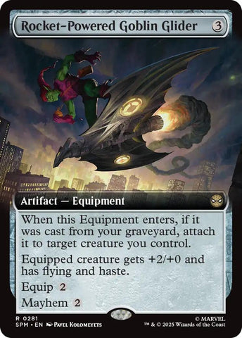 Image for Rocket-Powered Goblin Glider (Extended Art) (281) (Marvel's Spider-Man) - Magic: The Gathering