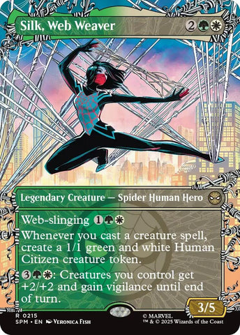 Image for Silk, Web Weaver (Borderless) (215) (Marvel's Spider-Man) - Magic: The Gathering