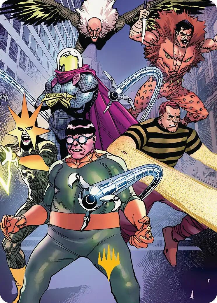 Image for Behold the Sinister Six! Art Card (45/54) (Gold-Stamped Planeswalker Symbol) (45) (Art Series: Marvel's Spider-Man) - Magic: The Gathering