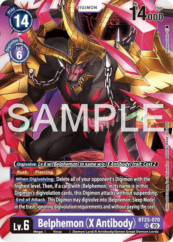 Image for Belphemon (X Antibody) (BT23-070 SR) - Digimon Card Game
