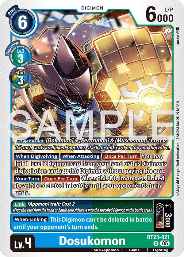 Image for Dosukomon (BT23-021 U) - Digimon Card Game