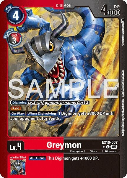 Image for Greymon (Limited Foil) (EX10-007 C) - Digimon Card Game