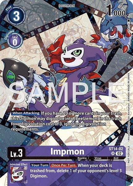 Image for Impmon (Sinister Order Legend Pack) (ST14-02 SR) - Digimon Card Game