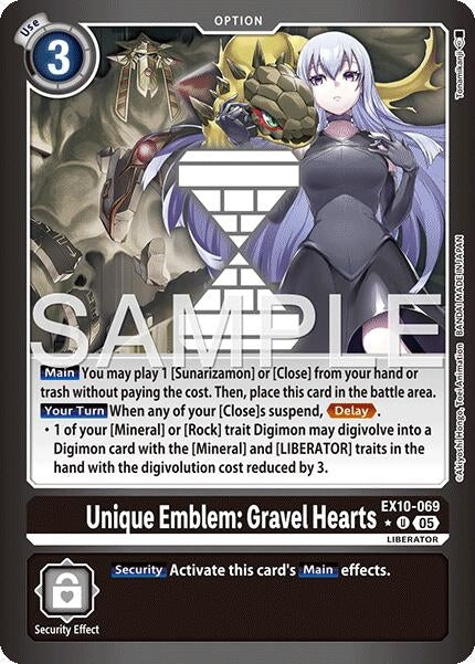 Image for Unique Emblem: Gravel Hearts (Limited Foil) (EX10-069 U) - Digimon Card Game