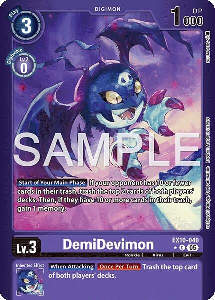 Image for DemiDevimon (Limited Foil) (EX10-040 C) - Digimon Card Game