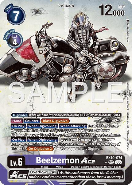 Image for Beelzemon ACE (Alternate Art) (EX10-074 SEC) - Digimon Card Game