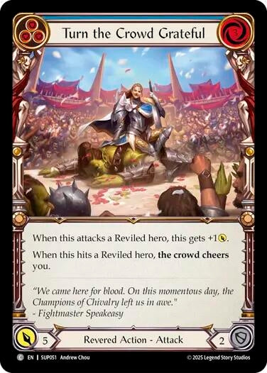Image for Turn the Crowd Grateful (Blue) (SUP051) - Flesh and Blood TCG