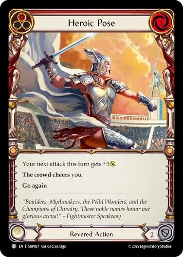 Image for Heroic Pose (Red) (SUP057) - Flesh and Blood TCG