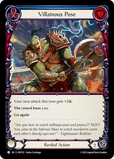 Image for Villainous Pose (Blue) (SUP122) - Flesh and Blood TCG