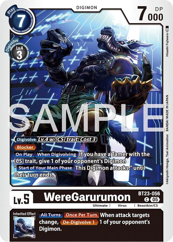 Image for WereGarurumon (BT23-056 C) - Digimon Card Game