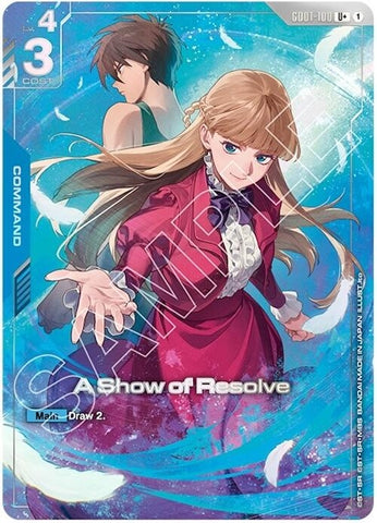 Image for A Show of Resolve (U+) (PB01) (GD01-100) (Gundam Promotional Cards) - Gundam Card Game