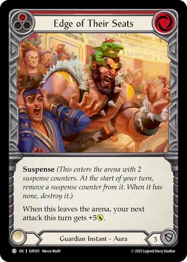 Image for Edge of Their Seats (Red) (SUP201) - Flesh and Blood TCG