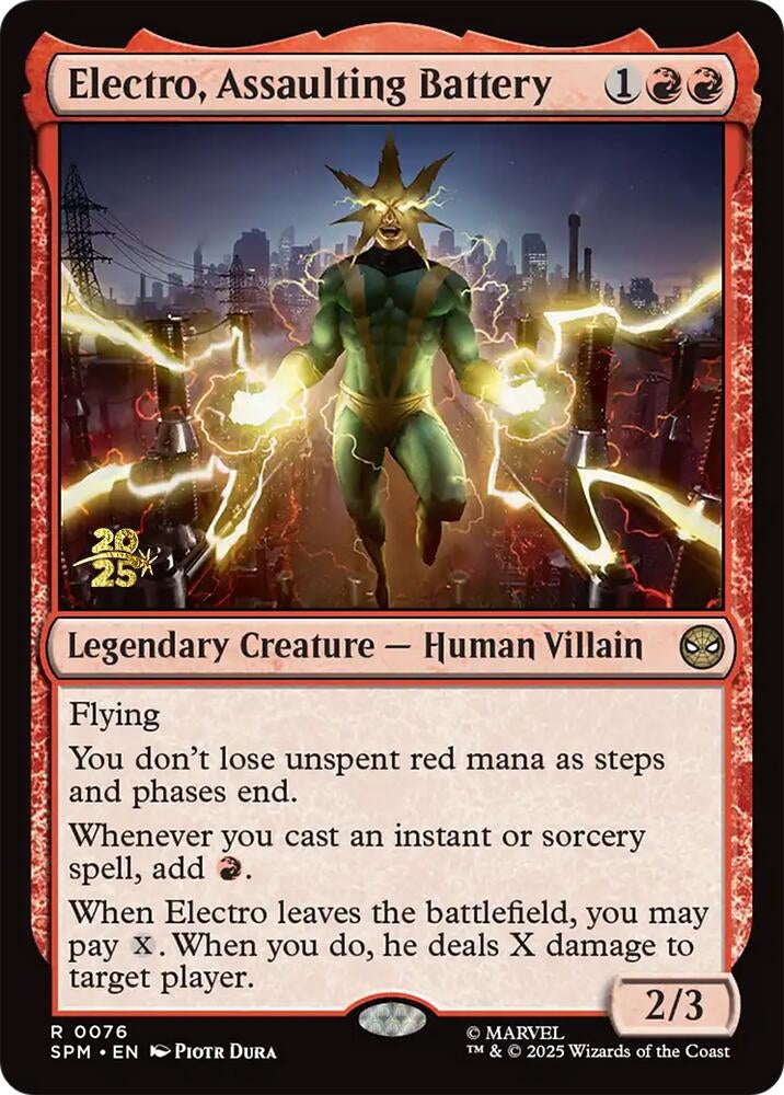Electro, Assaulting Battery (76) (Prerelease Cards)
