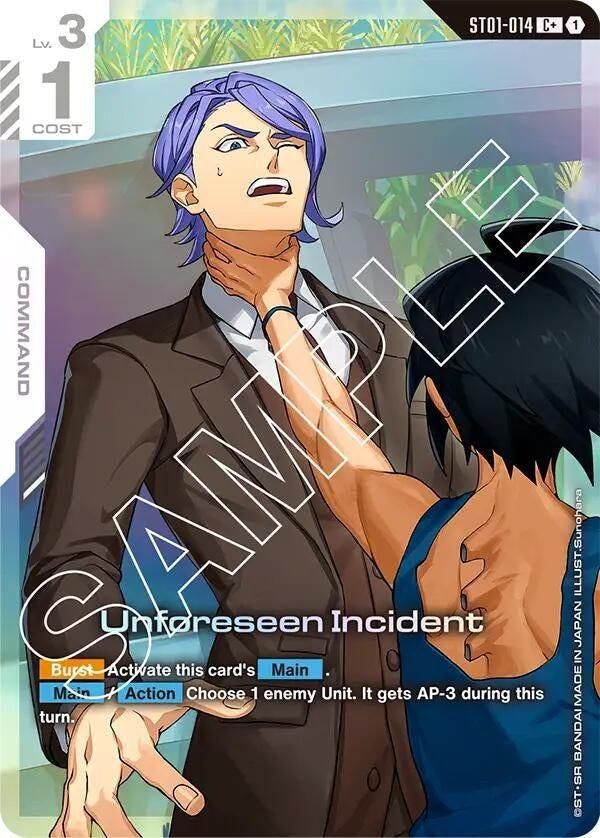 Image for Unforeseen Incident (C+) (ST01-014) (Starter Deck 05: Iron Bloom) - Gundam Card Game