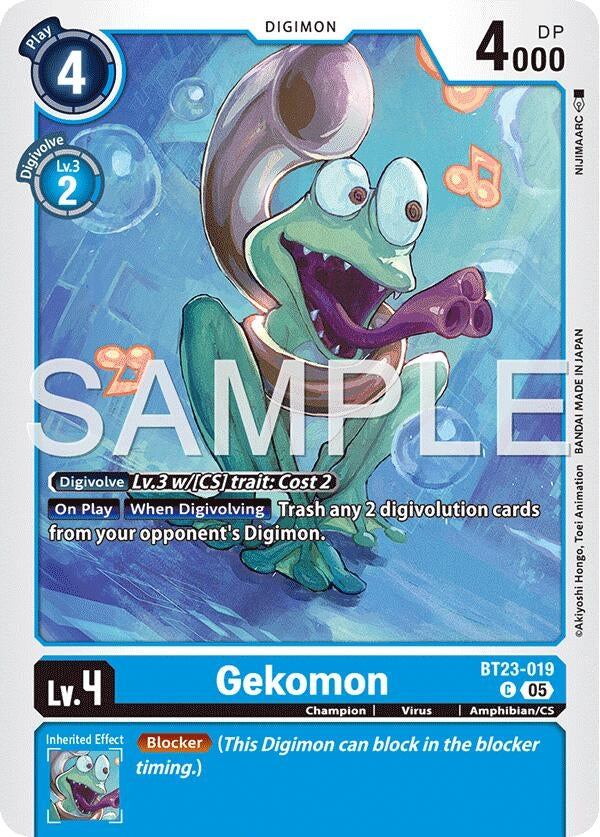 Image for Gekomon (BT23-019 C) - Digimon Card Game