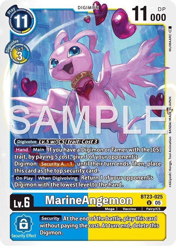 Image for Marine Angemon (BT23-025 U) - Digimon Card Game