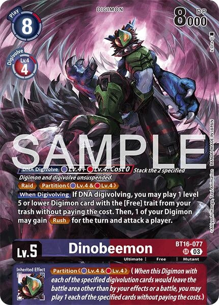 Image for Dinobeemon (BT16-077 SR) (Limited Card Pack -Another Knight-) (LM-07) - Digimon Card Game