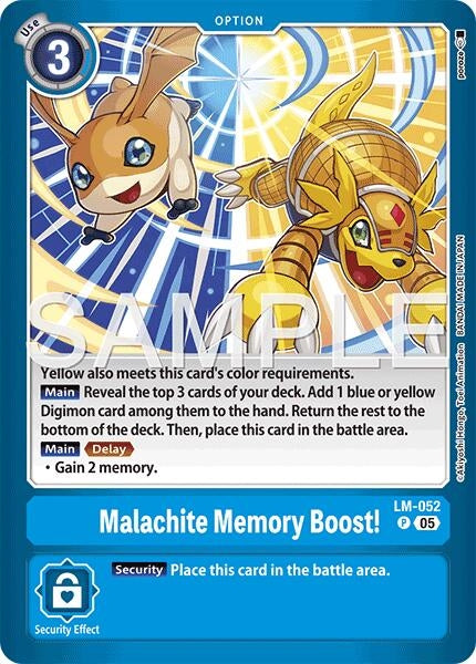 Image for Malachite Memory Boost! (LM-052 P) (Limited Card Pack -Another Knight-) (LM-07) - Digimon Card Game