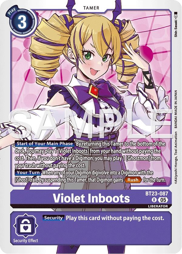 Image for Violet Inboots (BT23-087 R) - Digimon Card Game