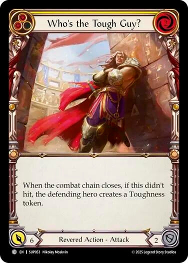 Image for Who's the Tough Guy? (Yellow) (SUP053) - Flesh and Blood TCG