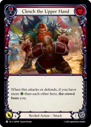 Image for Clench the Upper Hand (Red) (SUP101) - Flesh and Blood TCG