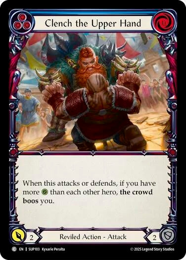 Image for Clench the Upper Hand (Blue) (SUP103) - Flesh and Blood TCG