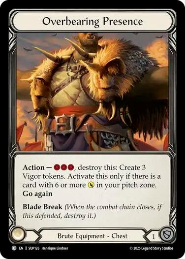 Image for Overbearing Presence (SUP126) - Flesh and Blood TCG