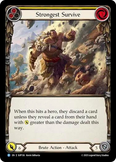 Image for Strongest Survive (Yellow) (SUP136) - Flesh and Blood TCG