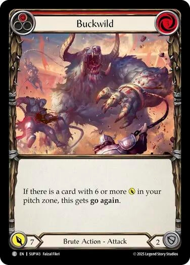 Image for Buckwild (Red) (SUP143) - Flesh and Blood TCG