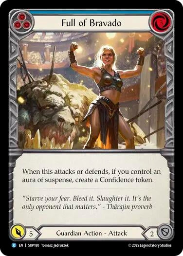 Image for Full of Bravado (Blue) (SUP180) - Flesh and Blood TCG