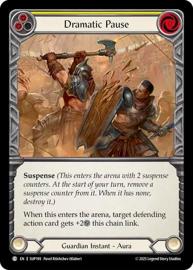Image for Dramatic Pause (Yellow) (SUP199) - Flesh and Blood TCG