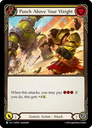 Image for Punch Above Your Weight (Yellow) (SUP225) - Flesh and Blood TCG