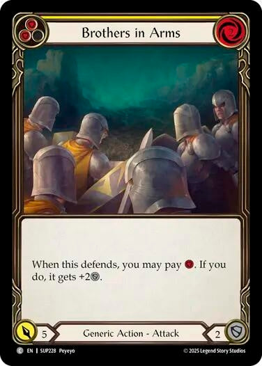 Image for Brothers in Arms (Yellow) (SUP228) - Flesh and Blood TCG