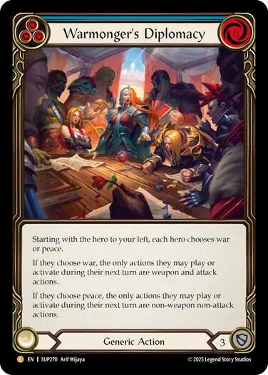 Image for Warmonger's Diplomacy (SUP270) - Flesh and Blood TCG