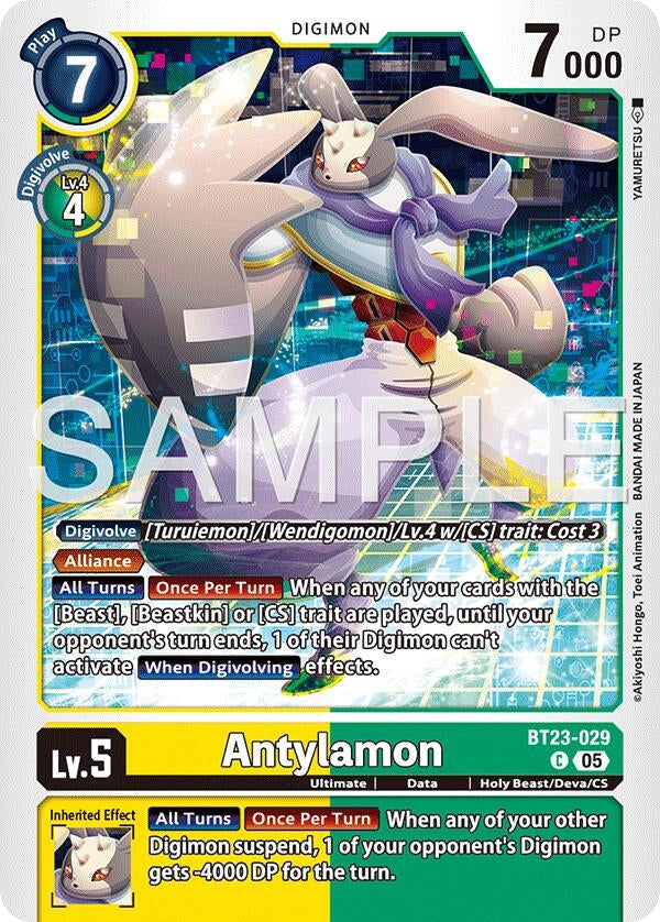 Image for Antylamon (BT23-029 C) - Digimon Card Game