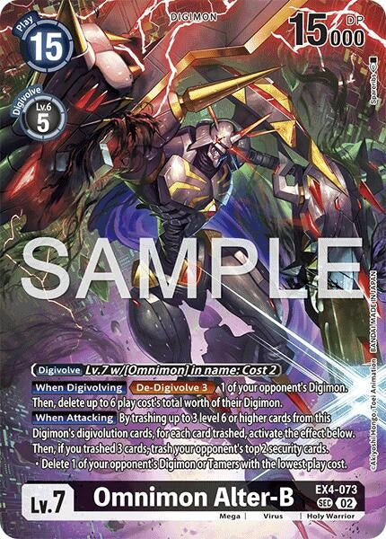 Image for Omnimon Alter-B (EX4-073 SEC) (Limited Card Pack -Another Knight-) (LM-07) - Digimon Card Game