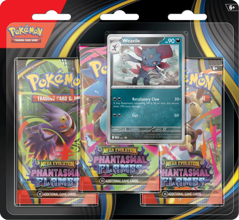 Image for Phantasmal Flames 3 Pack Blister [Weavile] - Pokemon