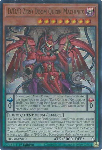 Image for D/D/D Zero Doom Queen Machinex (DOOD-EN003) (Doom of Dimensions) - YuGiOh