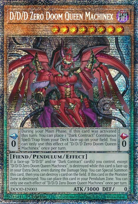 Image for D/D/D Zero Doom Queen Machinex (Starlight Rare) (DOOD-EN003) (Doom of Dimensions) - YuGiOh