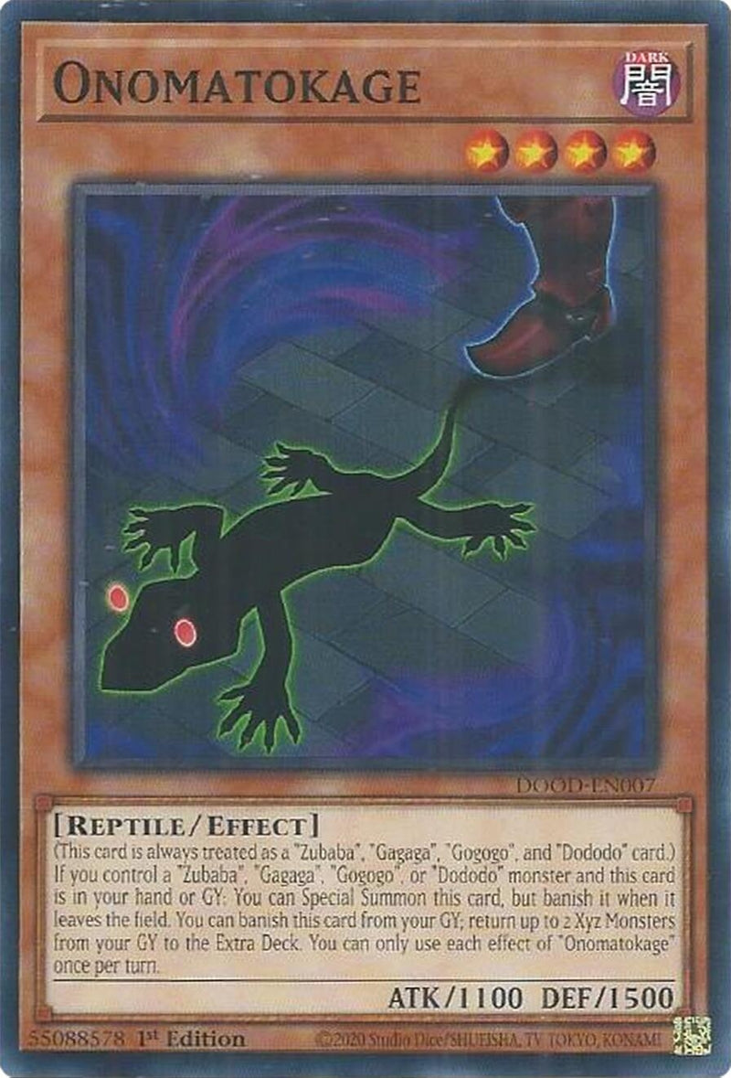 Image for Onomatokage (DOOD-EN007) (Doom of Dimensions) - YuGiOh