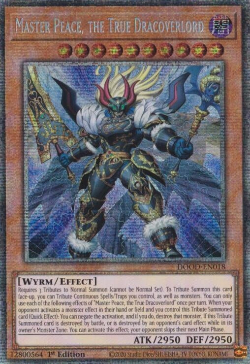 Image for Master Peace, the True Dracoverlord (Starlight Rare) (DOOD-EN018) (Doom of Dimensions) - YuGiOh