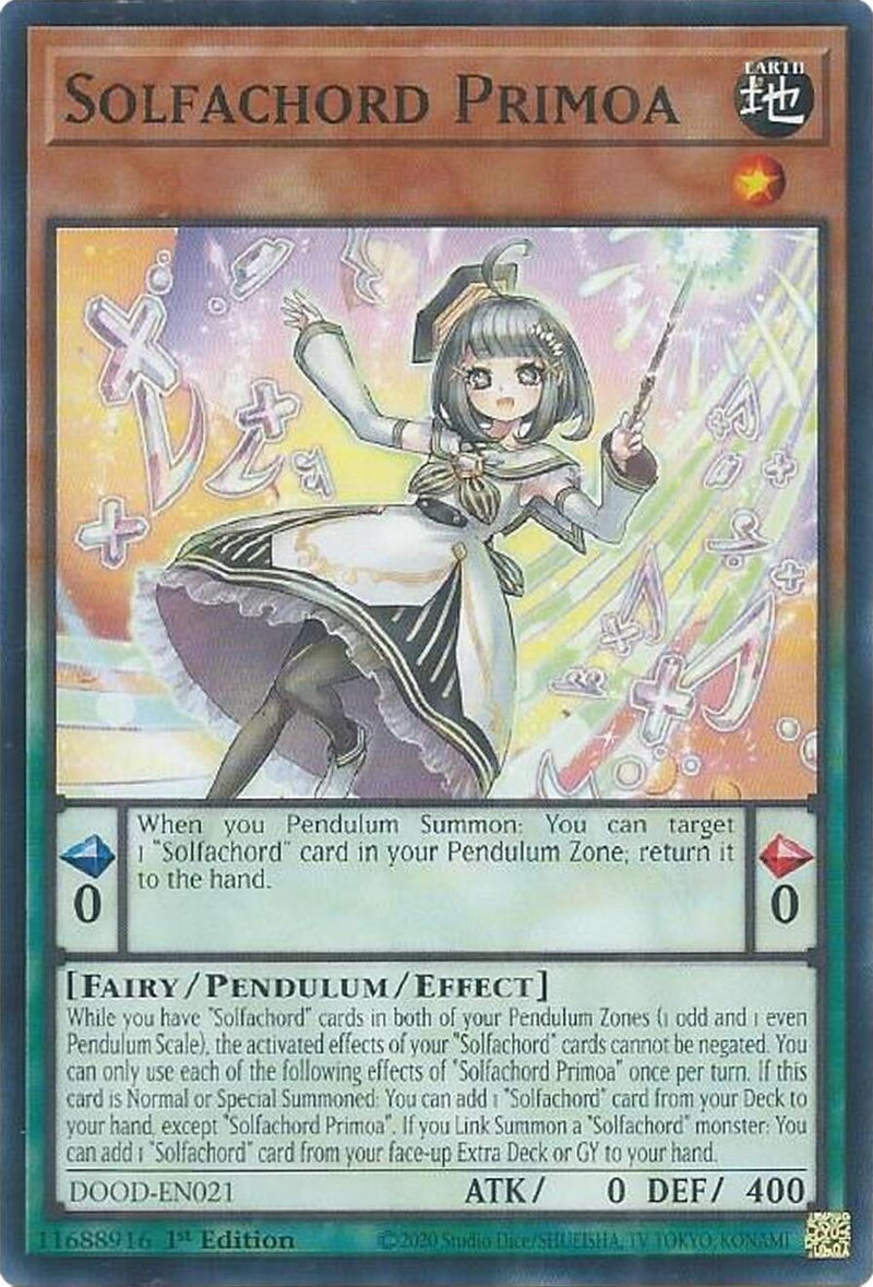 Image for Solfachord Primoa (DOOD-EN021) (Doom of Dimensions) - YuGiOh