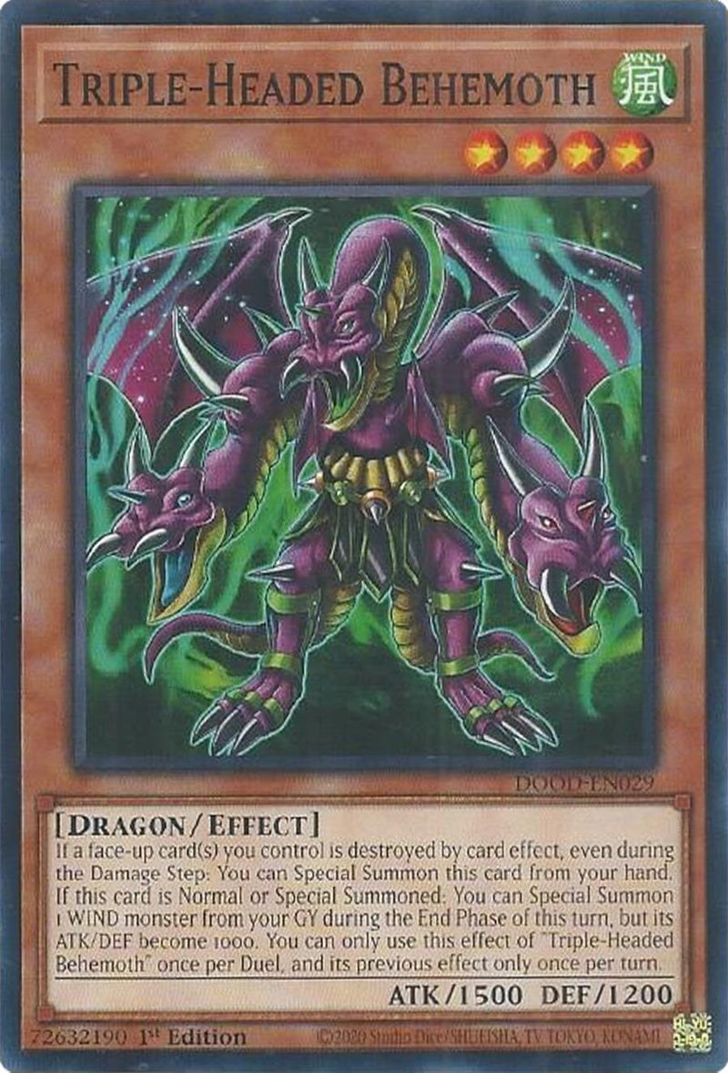 Image for Triple-Headed Behemoth (DOOD-EN029) (Doom of Dimensions) - YuGiOh