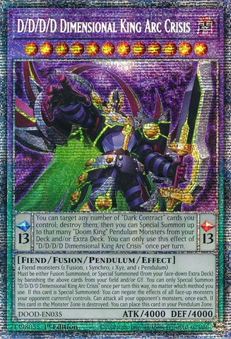 Image for D/D/D/D Dimensional King Arc Crisis (Starlight Rare) (DOOD-EN035) (Doom of Dimensions) - YuGiOh