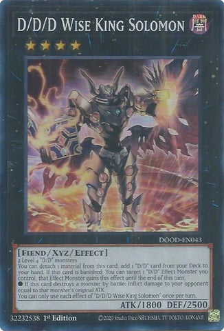 Image for D/D/D Wise King Solomon (DOOD-EN043) (Doom of Dimensions) - YuGiOh