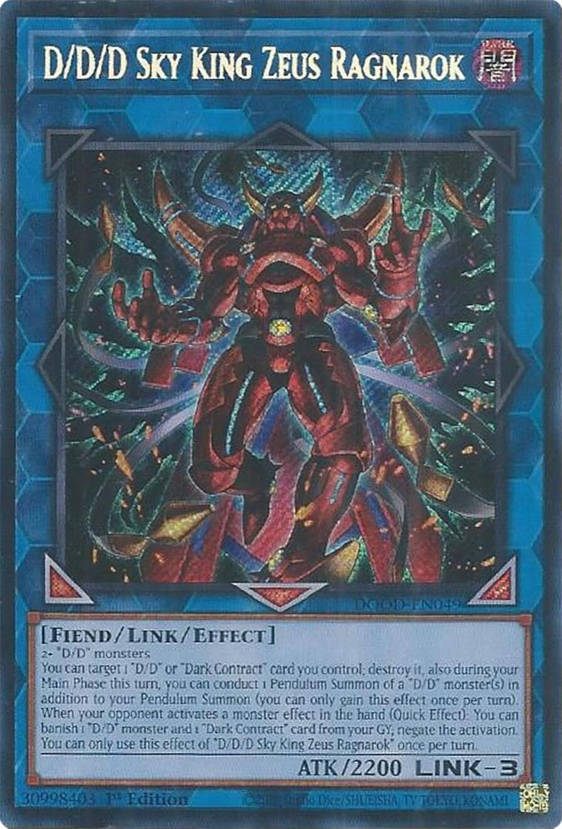 Image for D/D/D Sky King Zeus Ragnarok (DOOD-EN049) (Doom of Dimensions) - YuGiOh