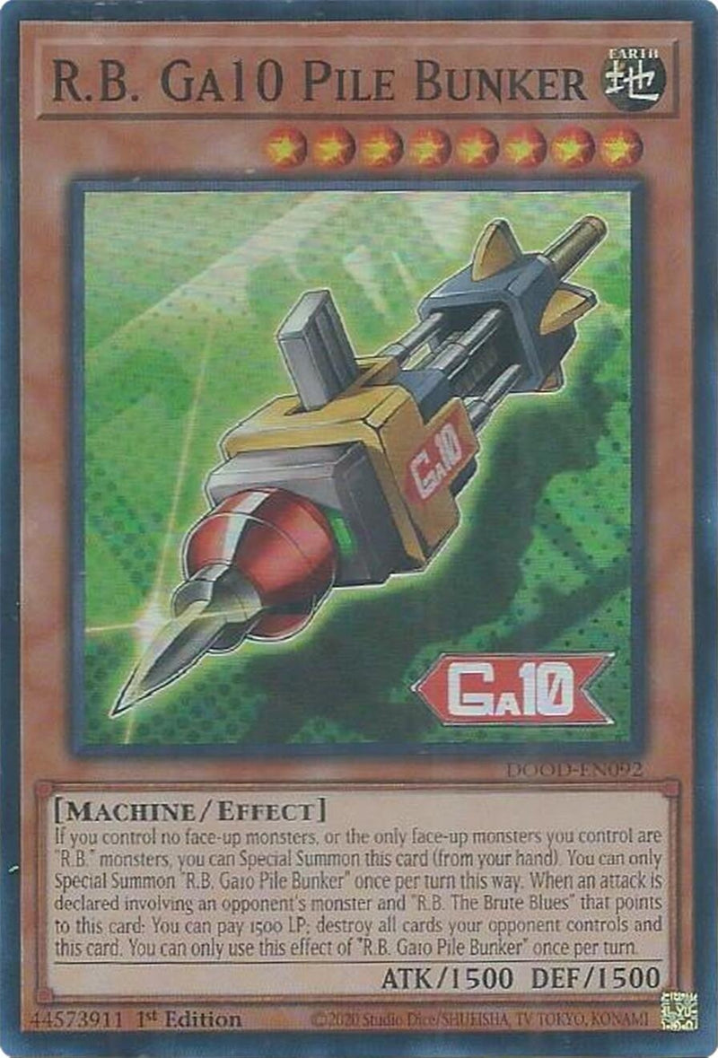 Image for R.B. Ga10 Pile Bunker (DOOD-EN092) (Doom of Dimensions) - YuGiOh