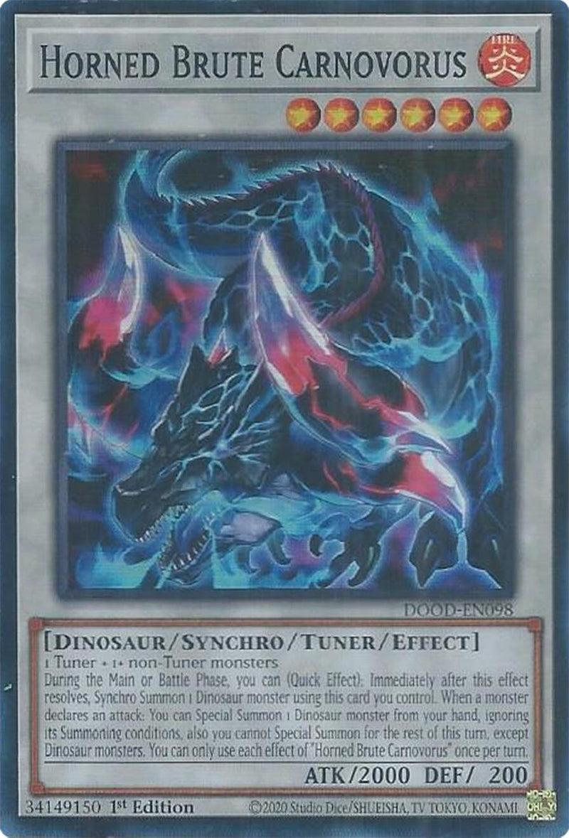 Image for Horned Brute Carnovorus (DOOD-EN098) (Doom of Dimensions) - YuGiOh