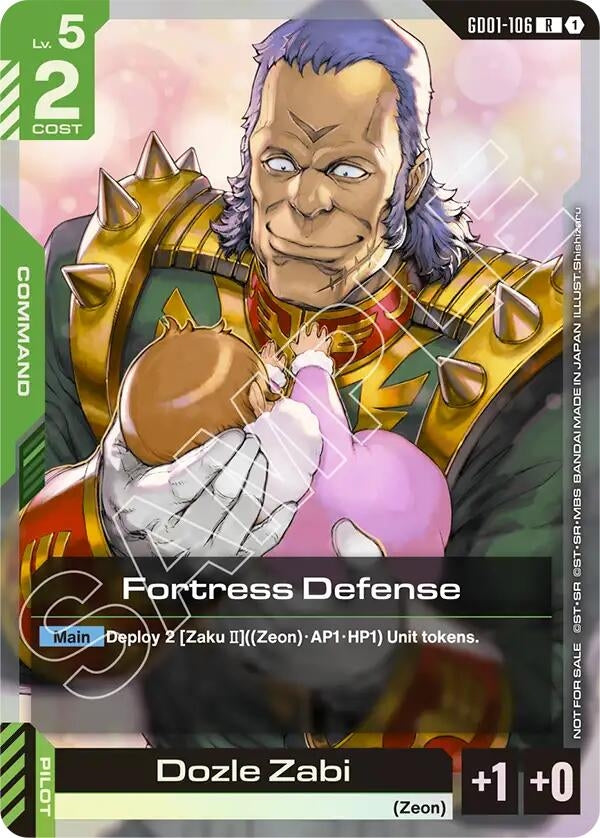 Image for Fortress Defense (Championship Participation Pack 01) (GD01-106) (Gundam Promotional Cards) - Gundam Card Game